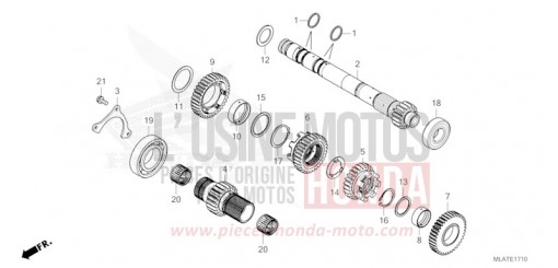 BOITE DE VITESSES (ARBRE SECONDAIRE) (CMX1100D/D2/D3) CMX1100DT de 2026